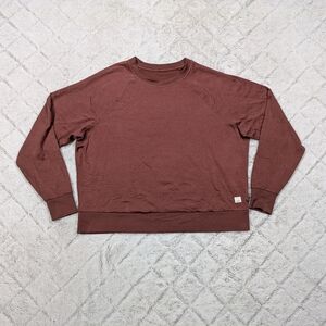 Vuori Shirt Women's M Pink Rosewood Heather Halo Crew Long Sleeve Pullover Soft